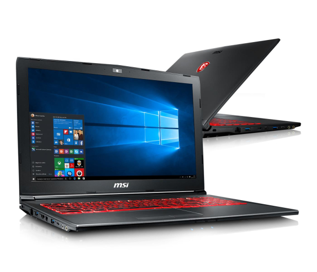 MSI GV62 i7-7700HQ/8GB/1TB/Win10X GTX1050 - 399101 - zdjęcie